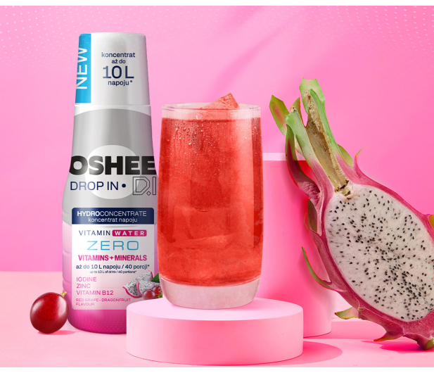 OSHEE Koncentrat napoju DROP IN winogrono-dragonfruit ZERO 500 ml - 1546751 - zdjęcie 2